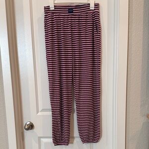 Striped Lounge Pants in Pink and Black